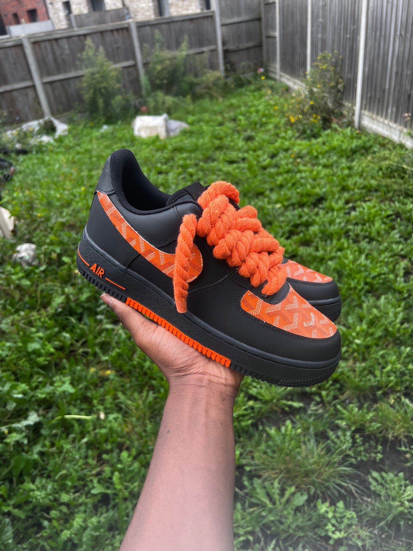 ORANGE GOYARD CUSTOM AIR FORCE 1