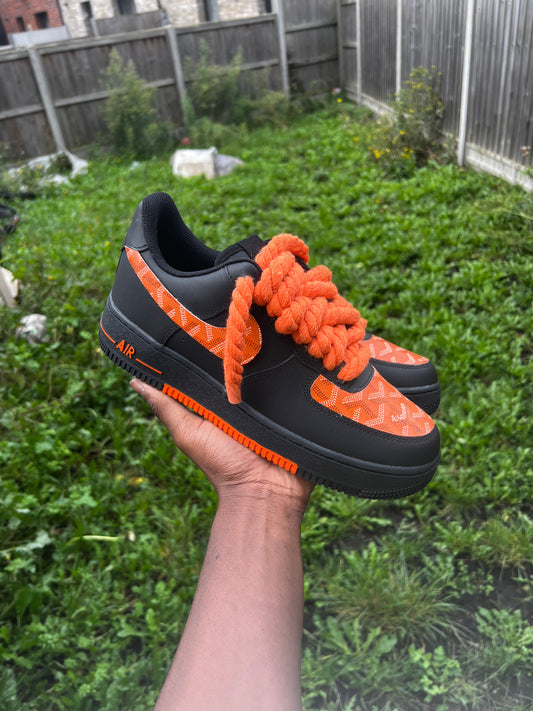 ORANGE GOYARD CUSTOM AIR FORCE 1