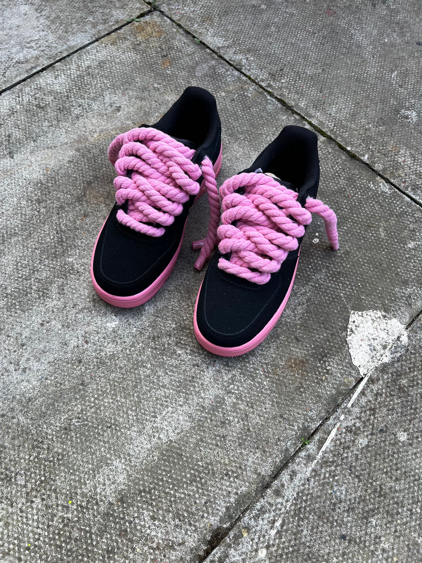 PINK BABY ROPE LACE CUSTOM PAIRS