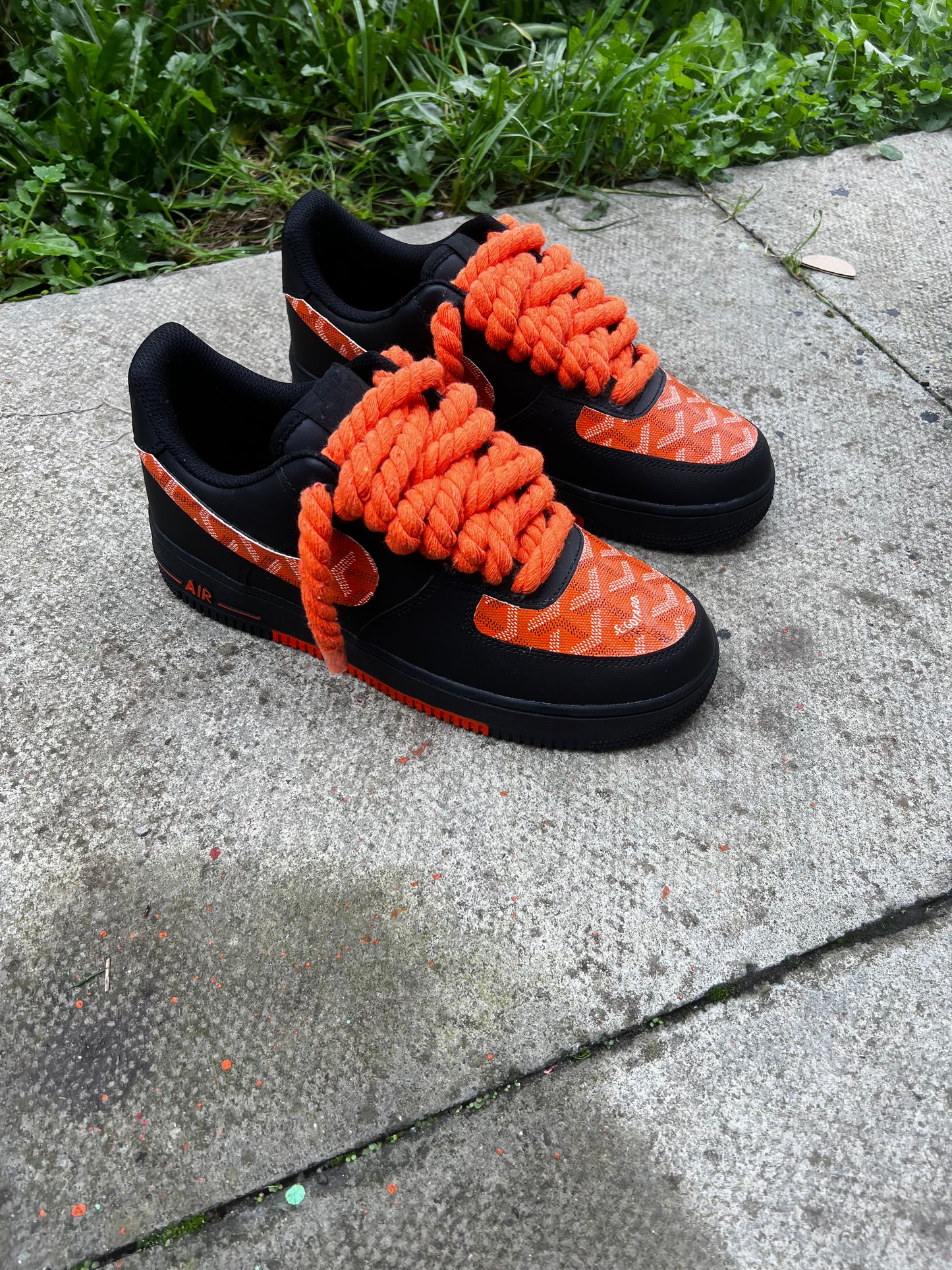 ORANGE GOYARD CUSTOM AIR FORCE 1