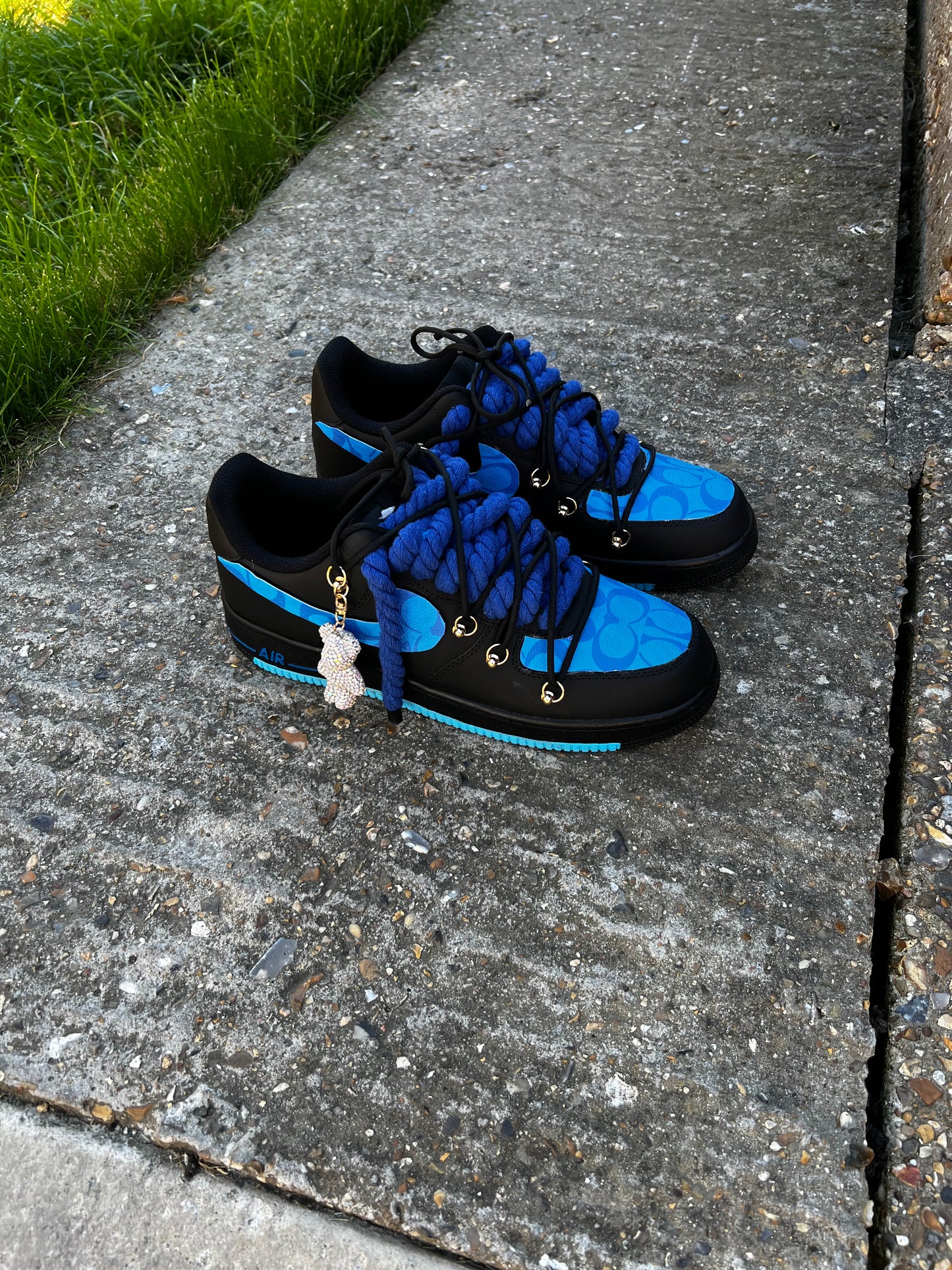 CUSTOM AIR FORCE 1 BLUEEE 🔵🔵🔵🔵🔵