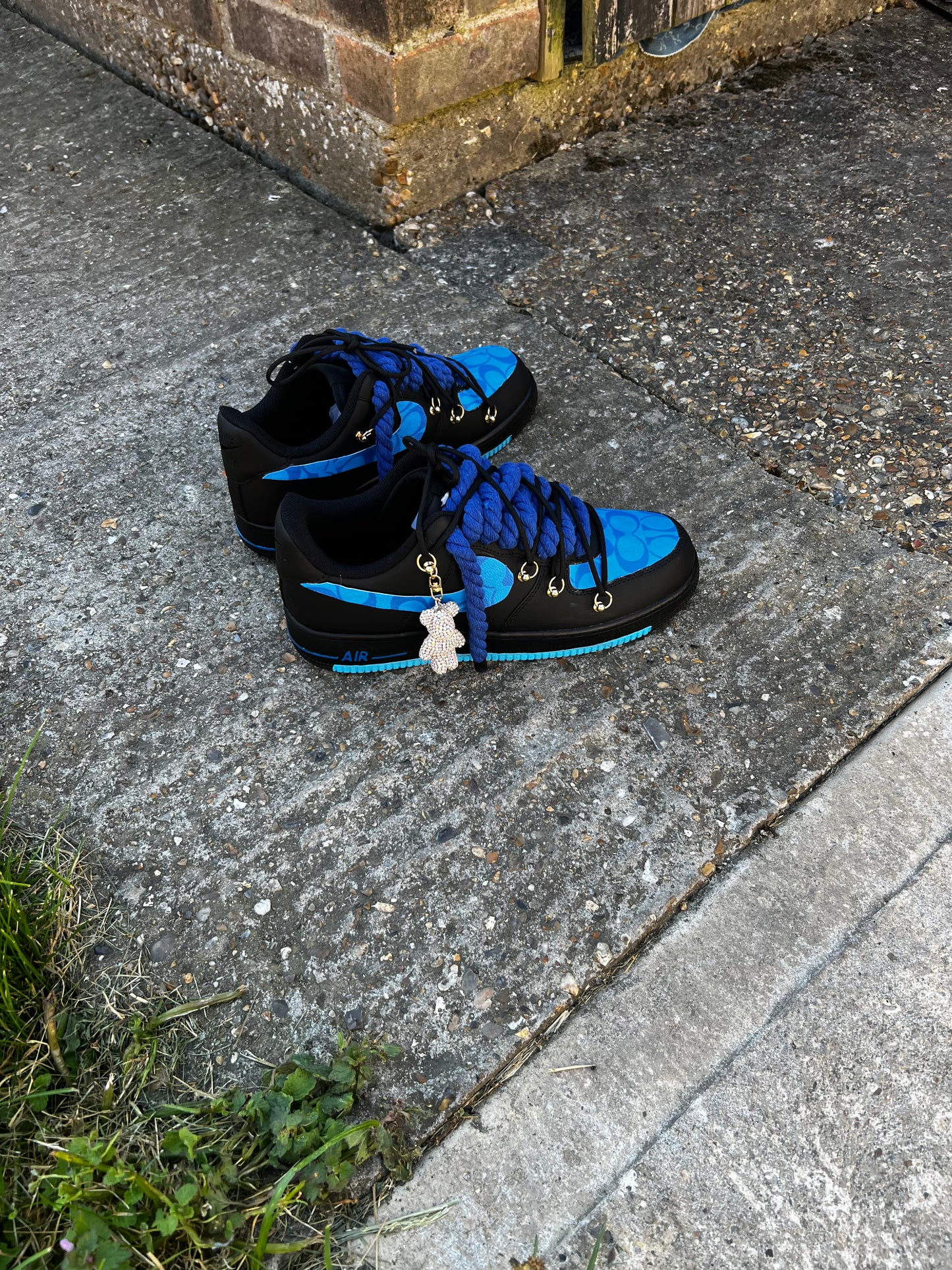 CUSTOM AIR FORCE 1 BLUEEE 🔵🔵🔵🔵🔵