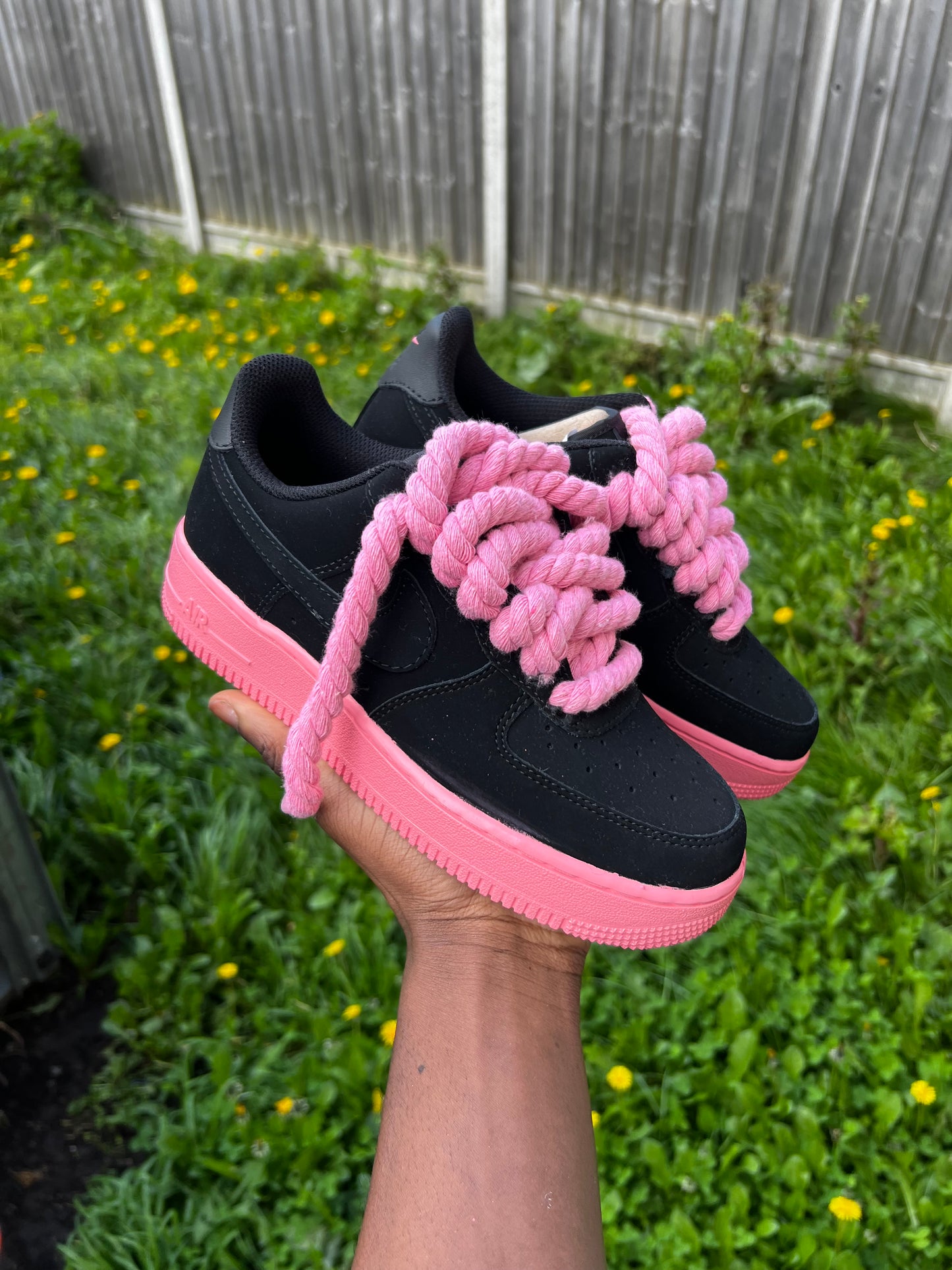 PINK BABY ROPE LACE CUSTOM PAIRS