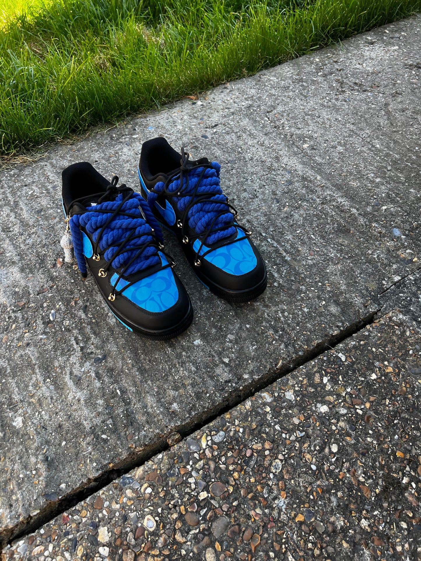 CUSTOM AIR FORCE 1 BLUEEE 🔵🔵🔵🔵🔵