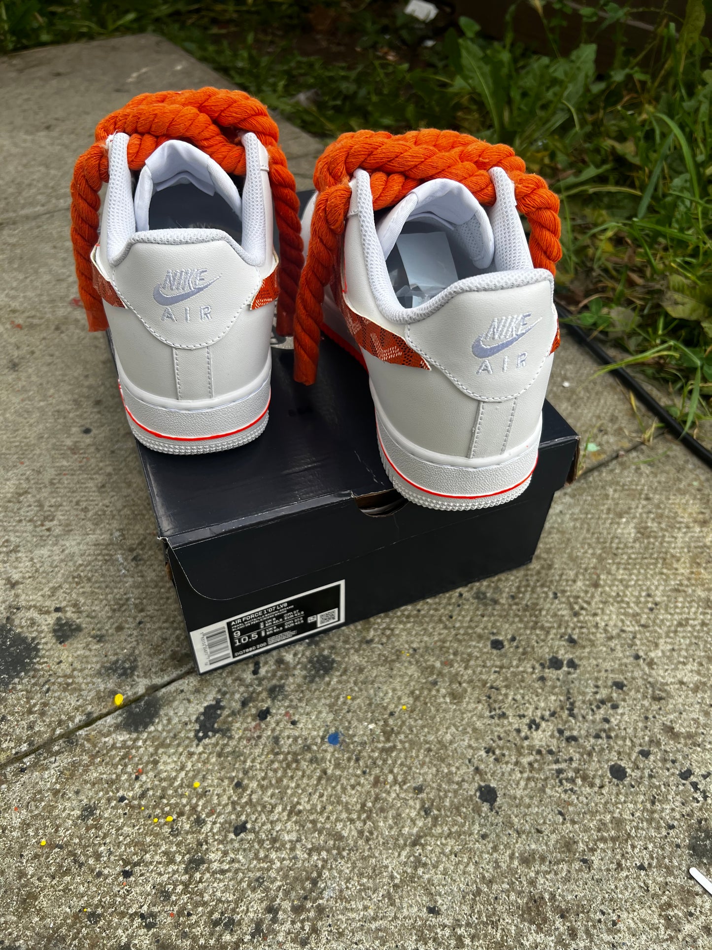 CUSTOM ORANGE GOYARD AIR FORCE 1