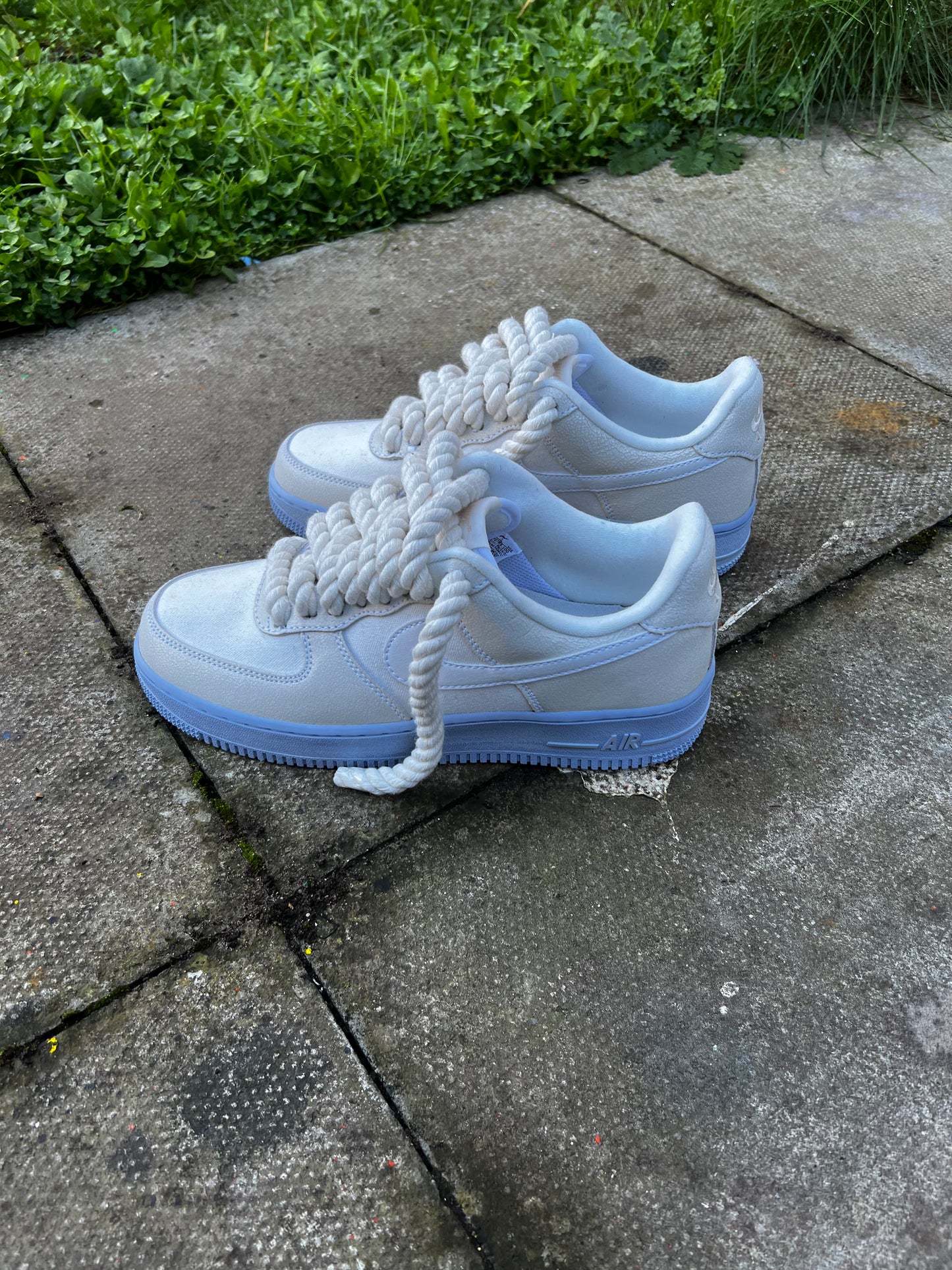 CUSTOM FORCE 1 ROPE LACE ATTENTION.