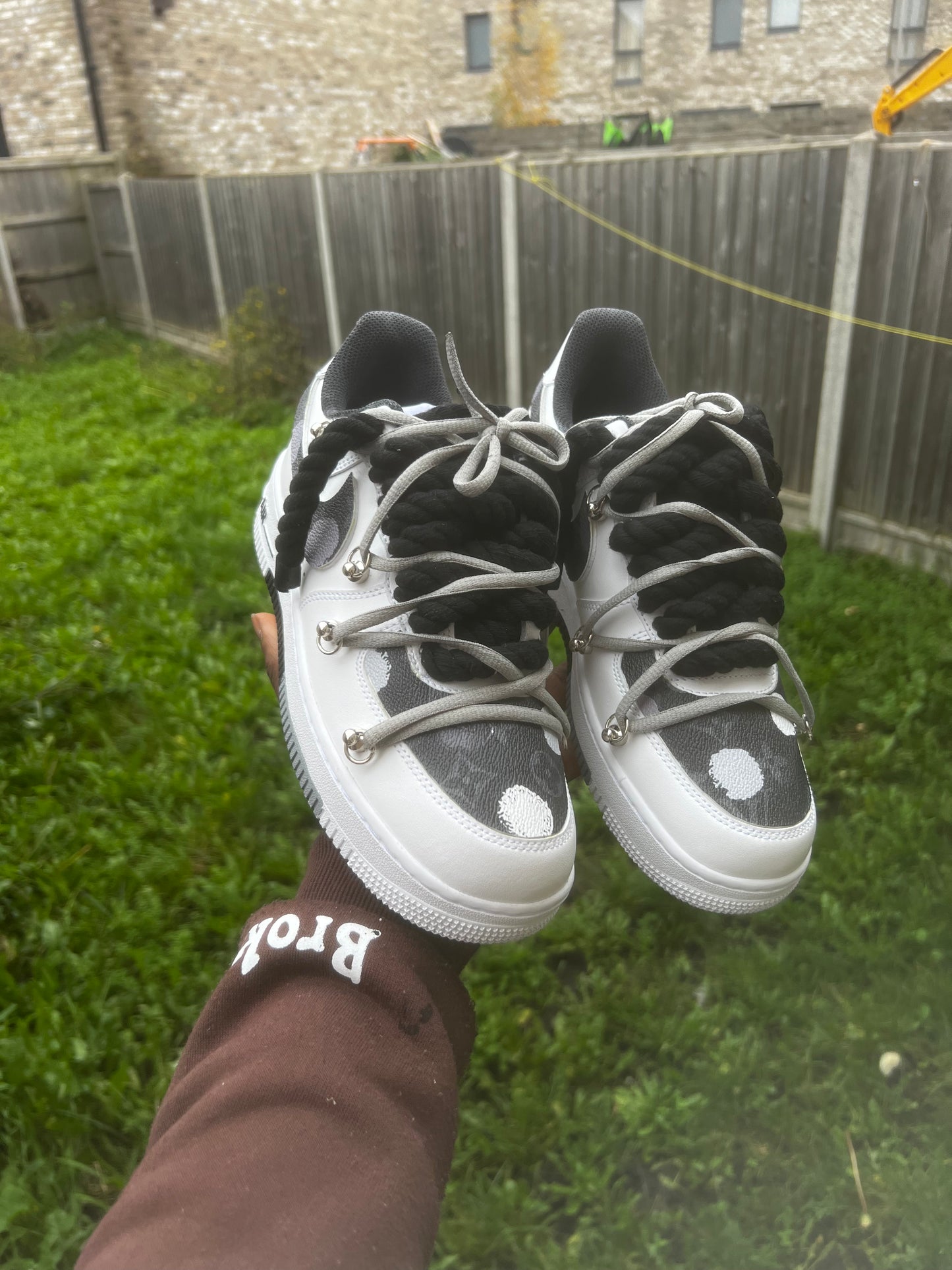 Custom air force 1 lv made grey