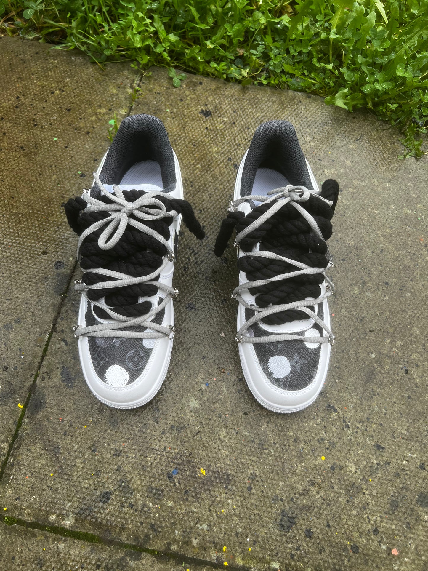 Custom air force 1 lv made grey