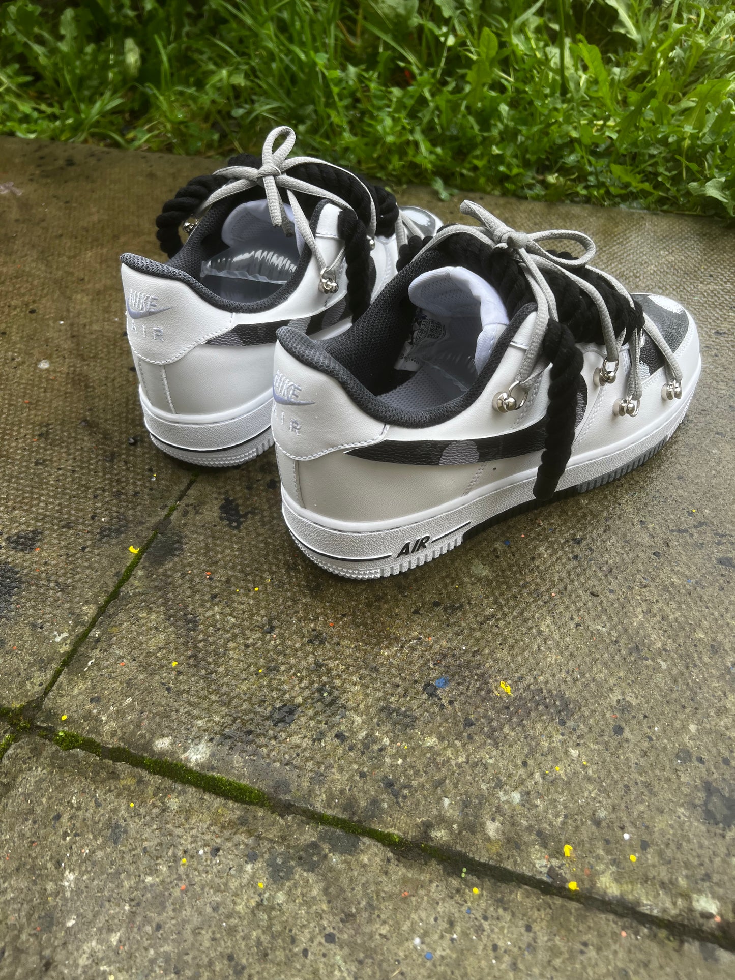 Custom air force 1 lv made grey