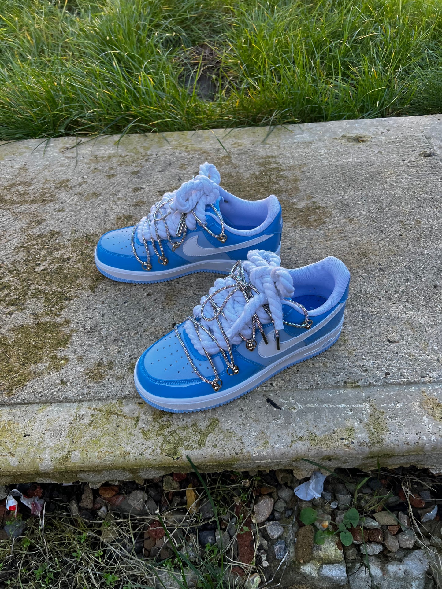 CUSTOM AIR FORCE BLUE RHINESTONES