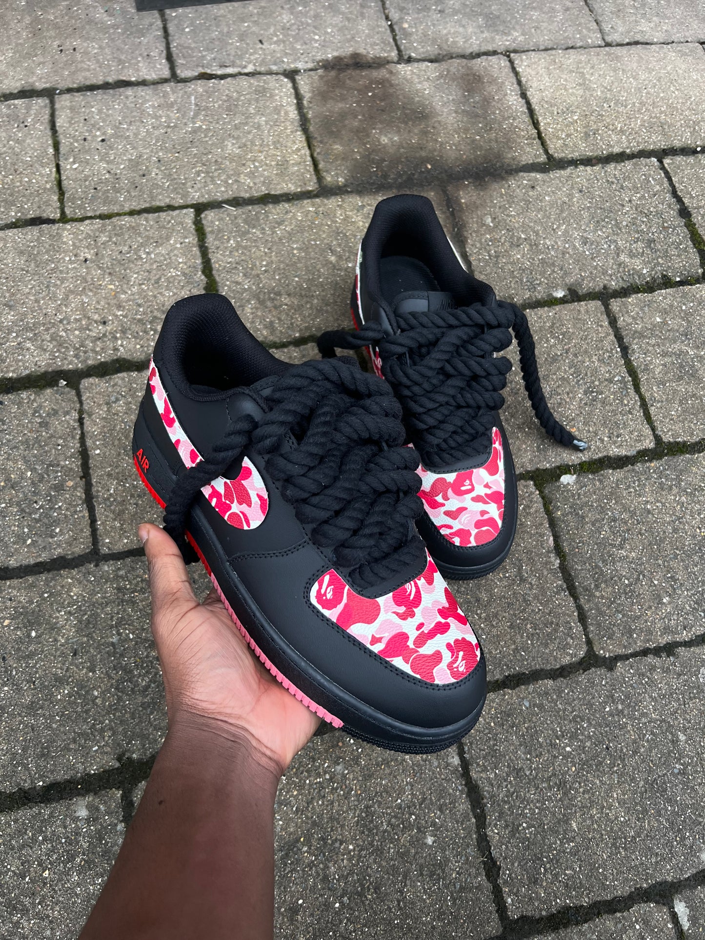 CUSTOM PINK BAPE FORCE
