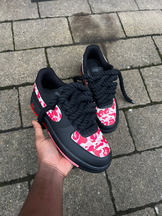 CUSTOM PINK BAPE FORCE