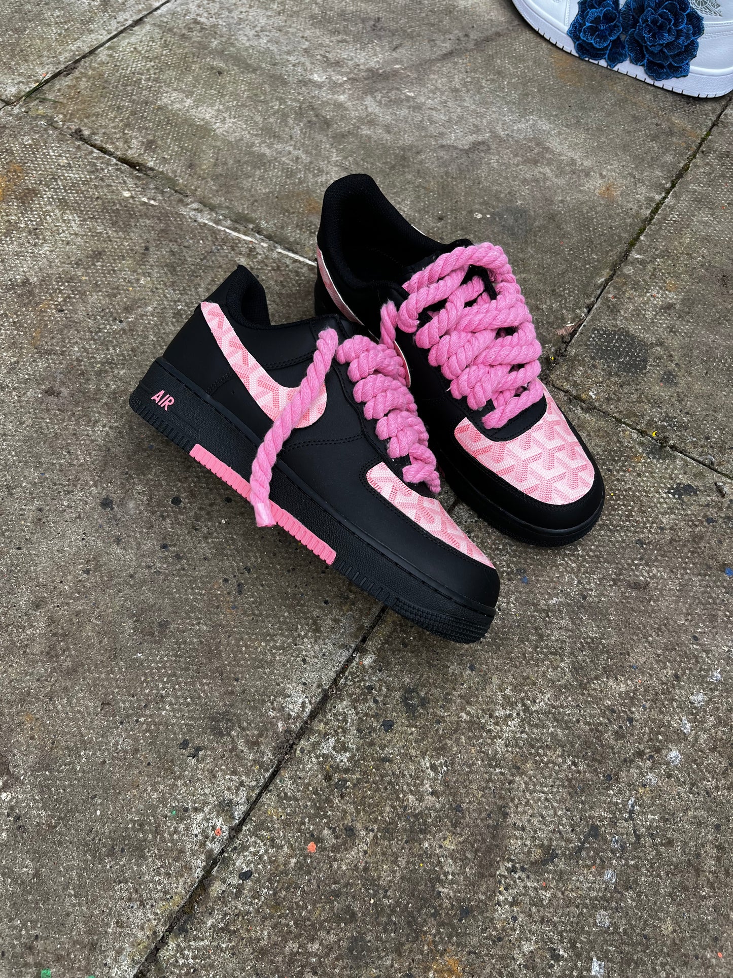 CUSTOM PINK GOYARD BLACK AIR FORCE  1