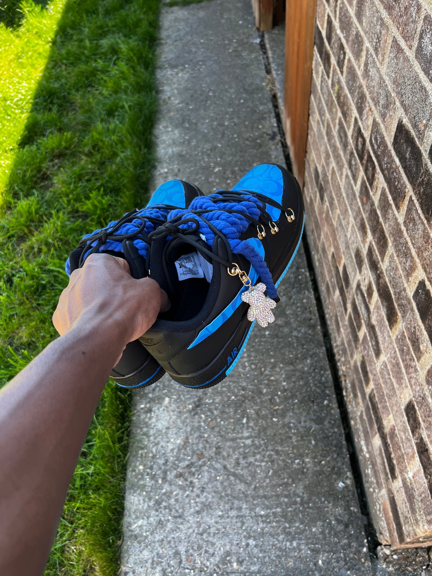 CUSTOM AIR FORCE 1 BLUEEE 🔵🔵🔵🔵🔵