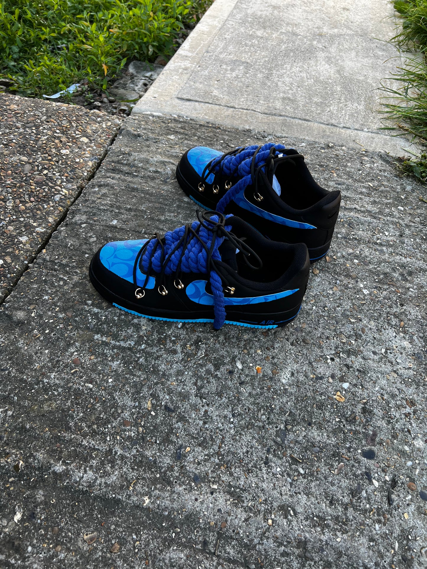 CUSTOM AIR FORCE 1 BLUEEE 🔵🔵🔵🔵🔵