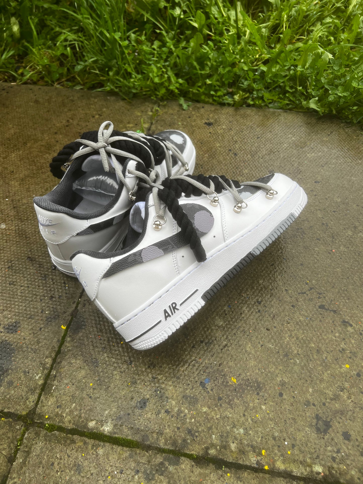 Custom air force 1 lv made grey