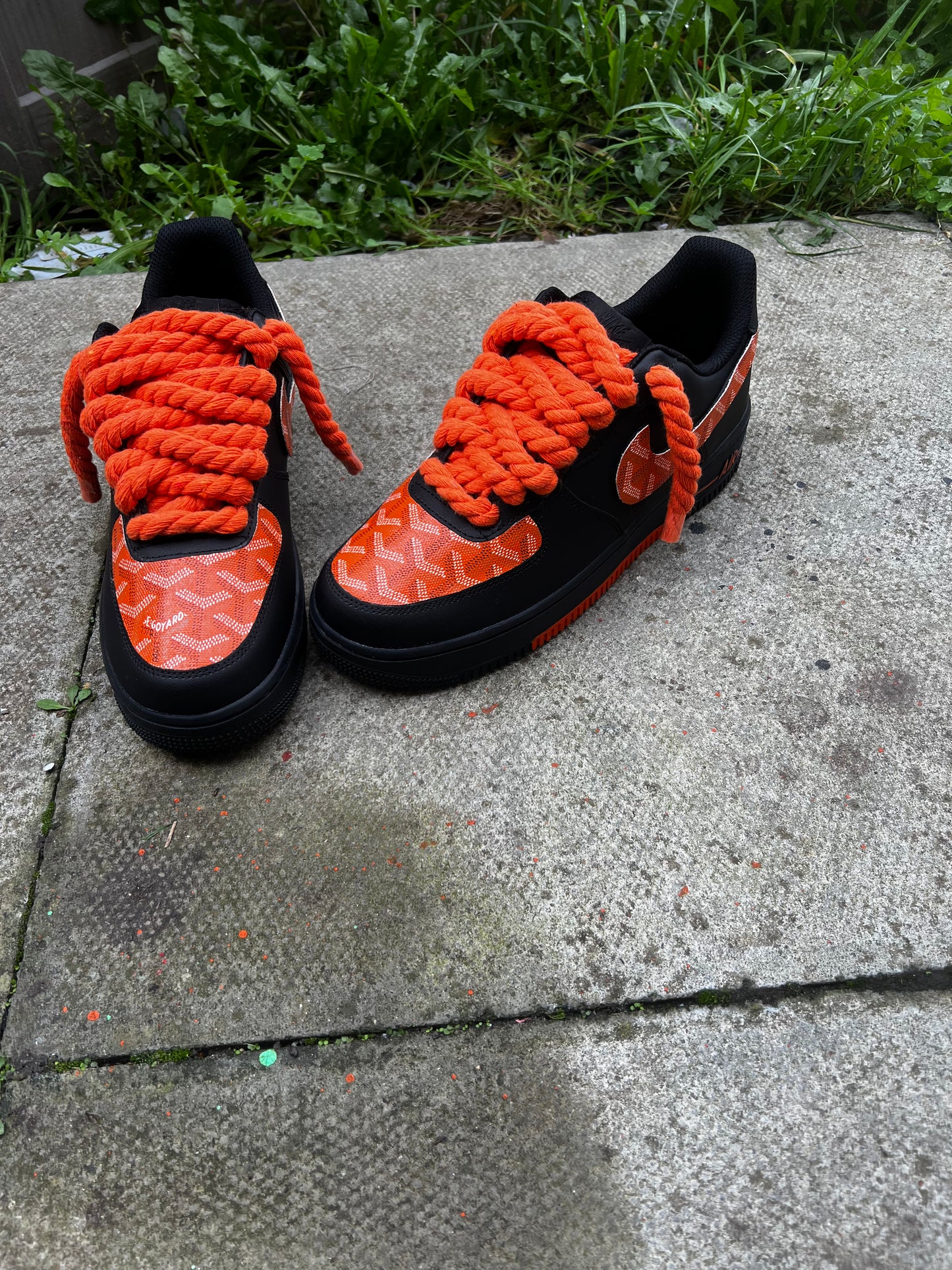 ORANGE GOYARD CUSTOM AIR FORCE 1