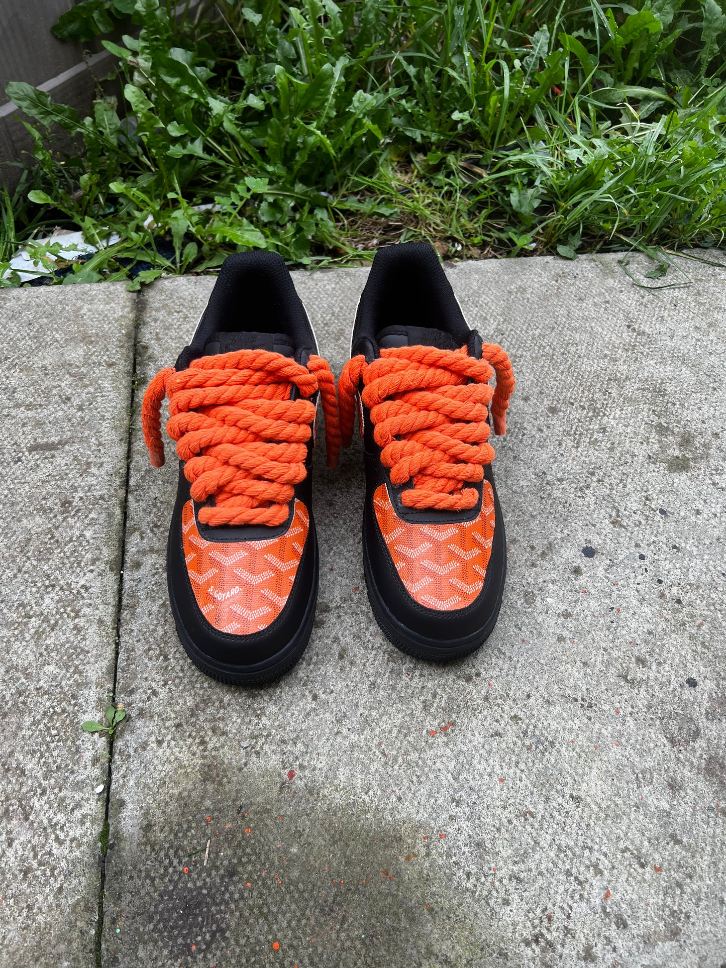 ORANGE GOYARD CUSTOM AIR FORCE 1