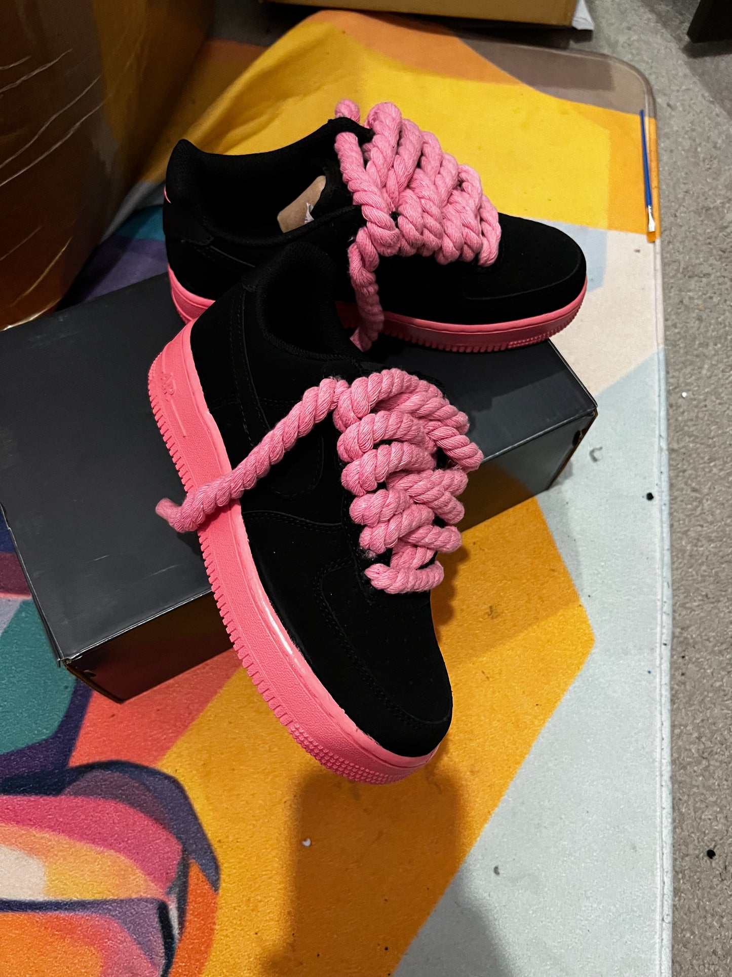 PINK BABY ROPE LACE CUSTOM PAIRS