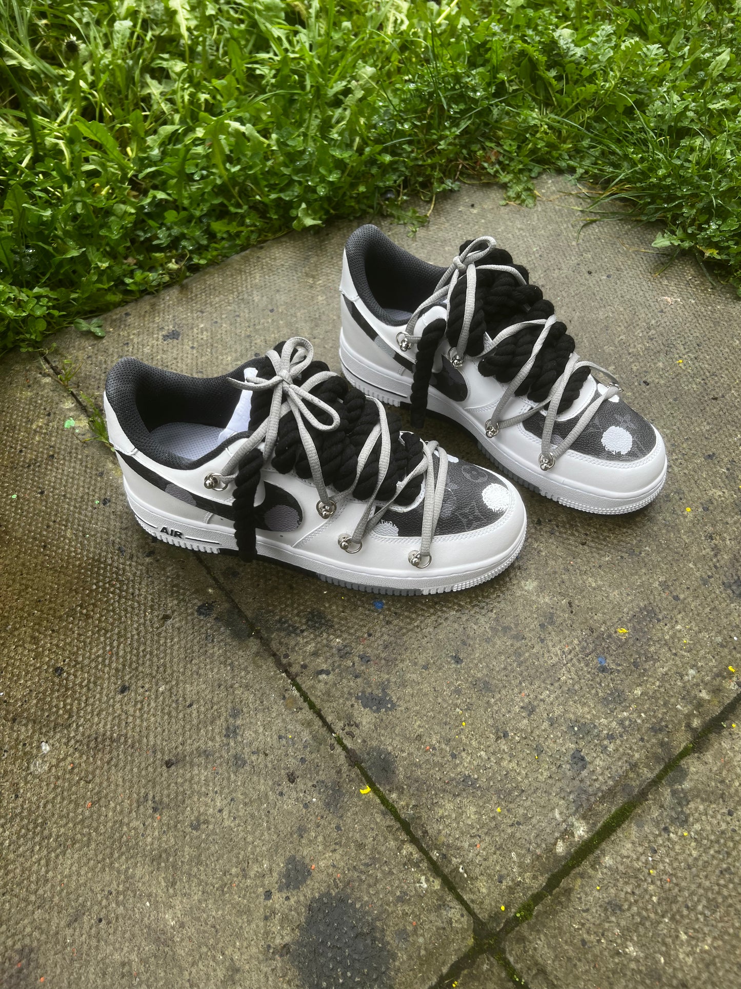 Custom air force 1 lv made grey