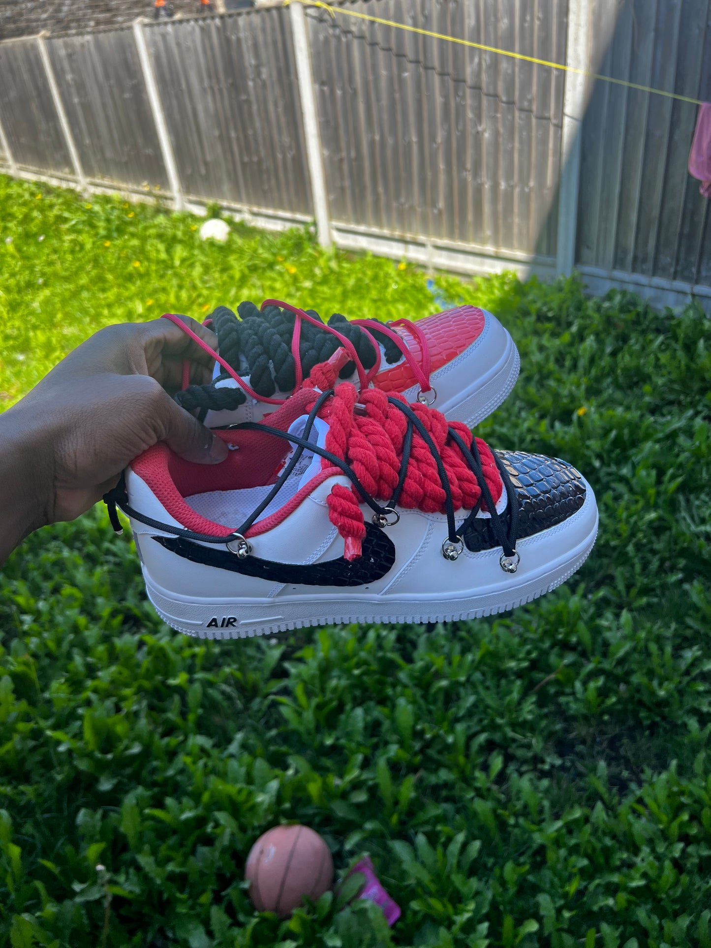 CUSTOM FORCE 1 RED AND BLACK