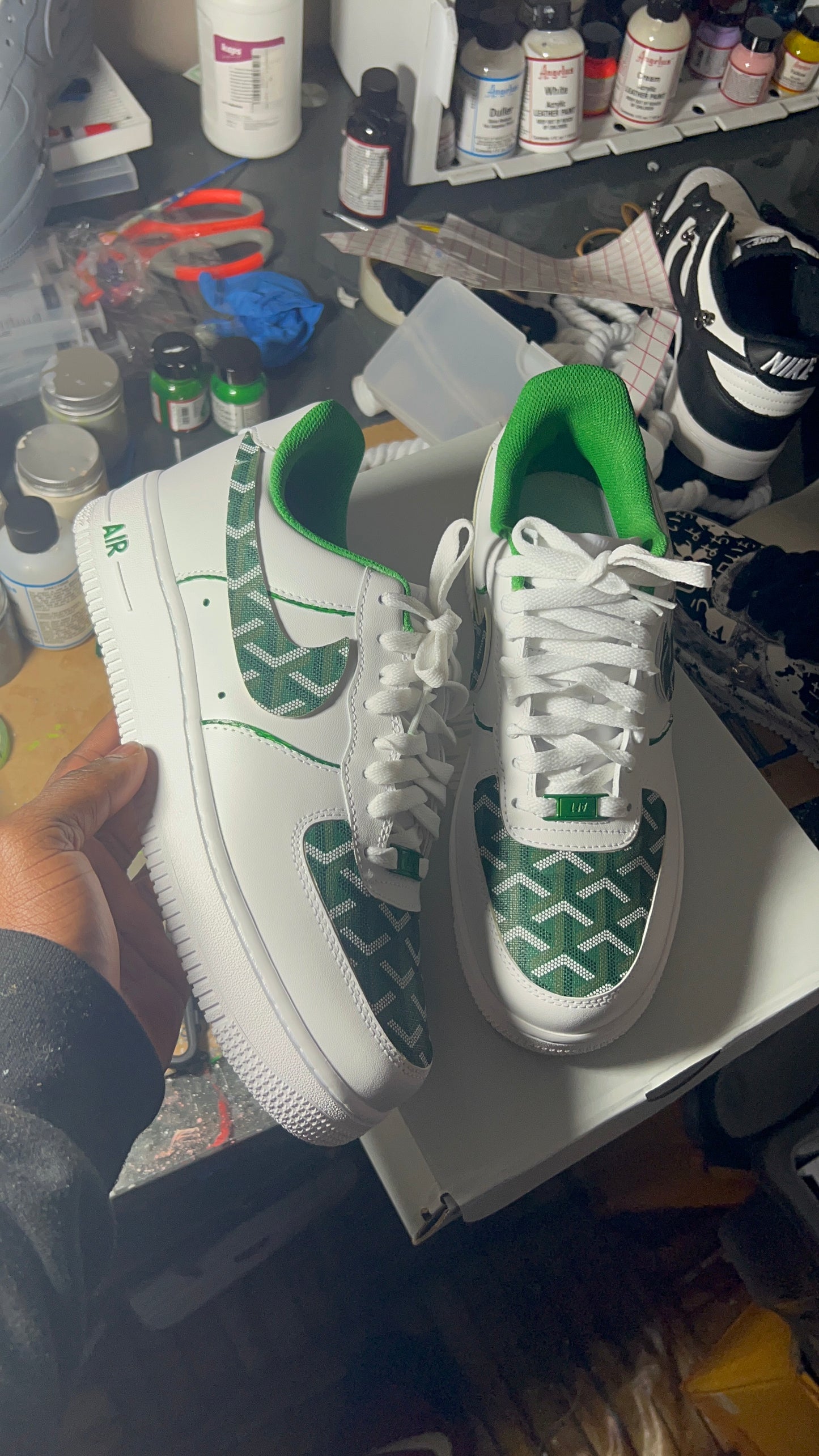 THE FORCE 1 CUSTOM GOYARD GREEN
