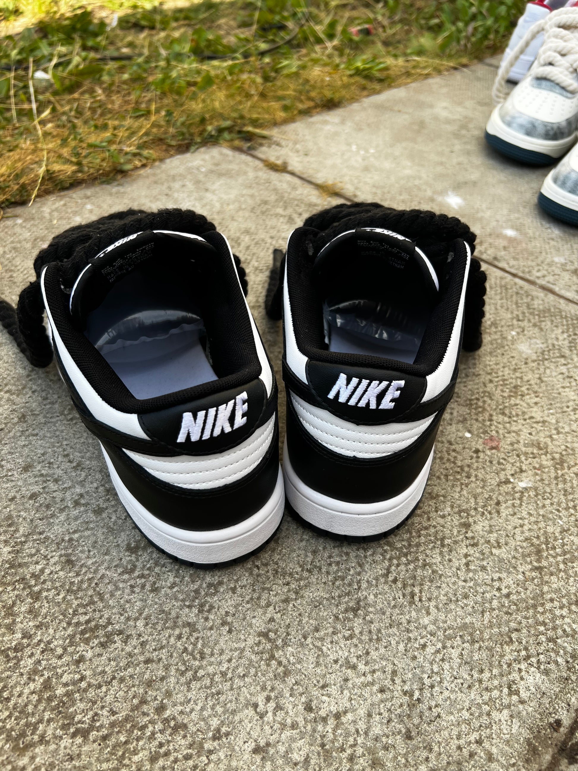 DUNKS PANDA  ROPE LACE - creps customs