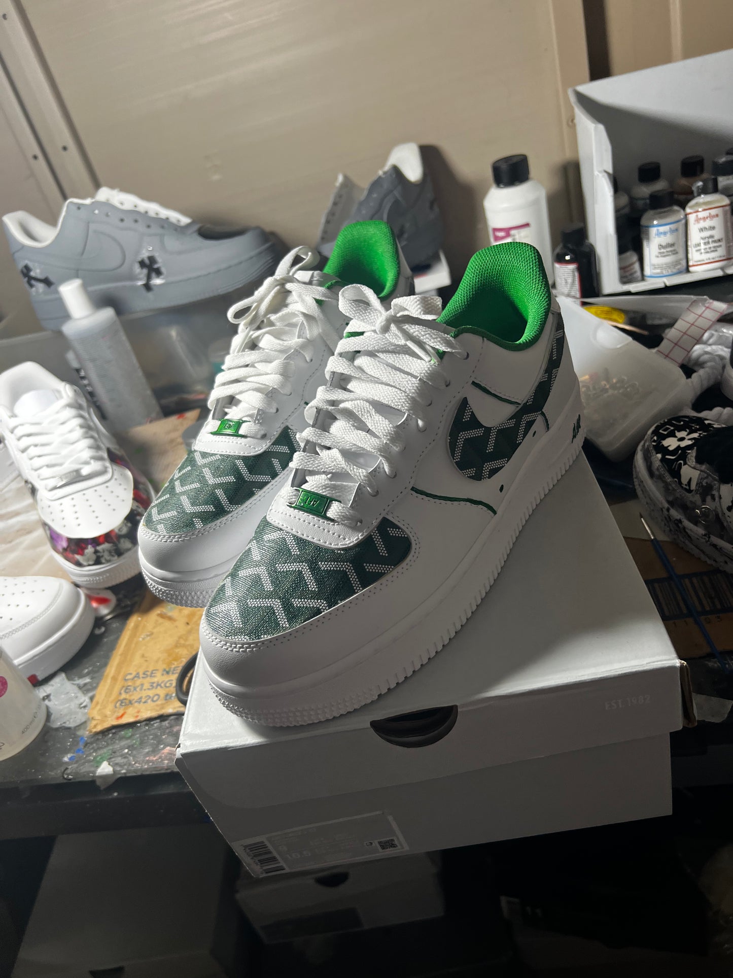 THE FORCE 1 CUSTOM GOYARD GREEN