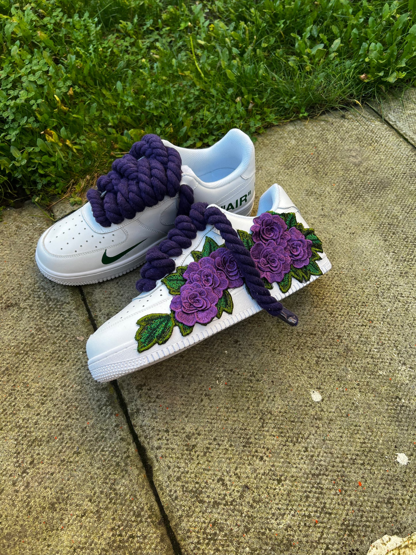 FORCE 1 PURPLE BADGE - creps customs