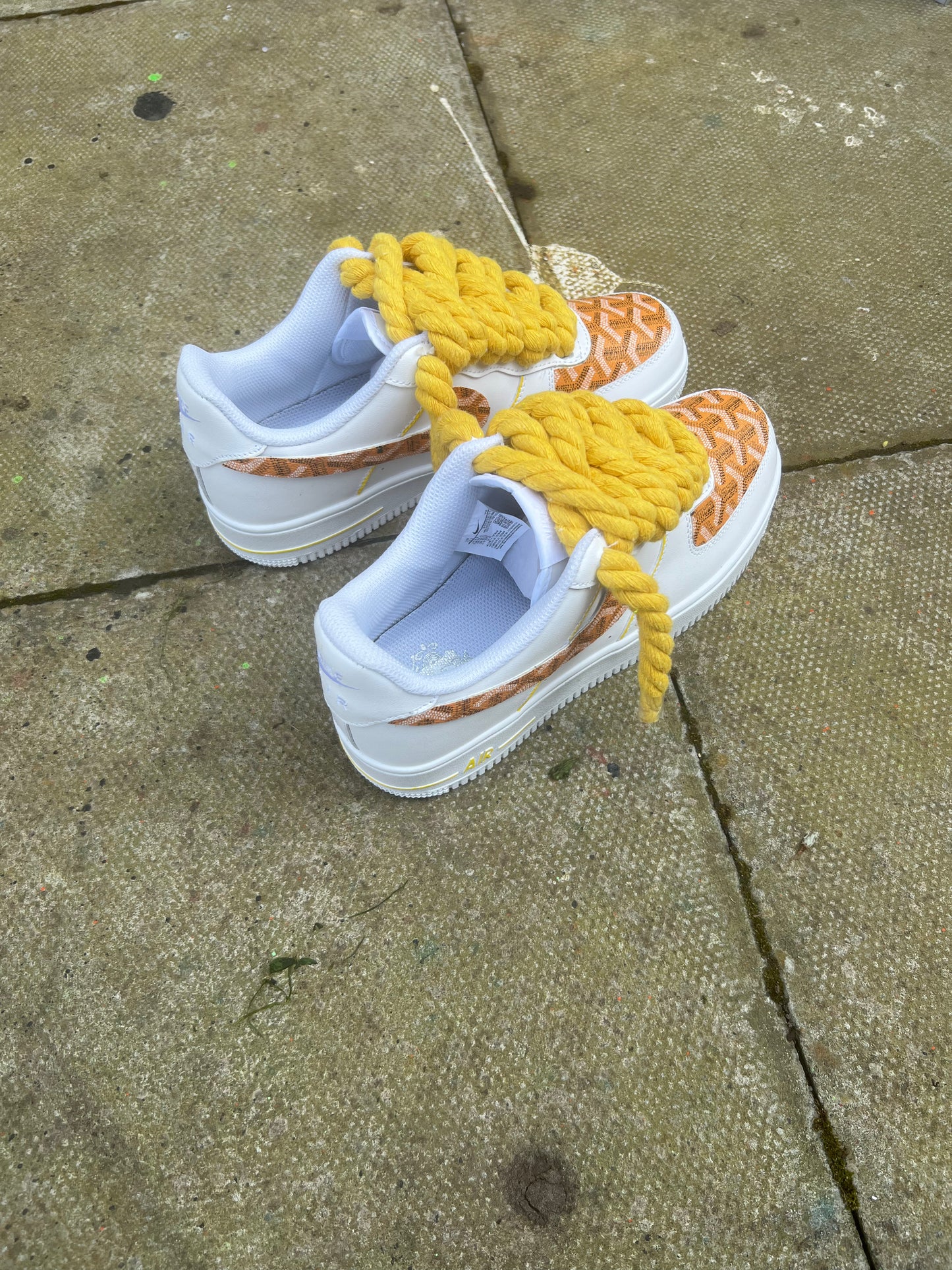 CUSTOM AIR FORCE 1 YELLOW GOYARD.
