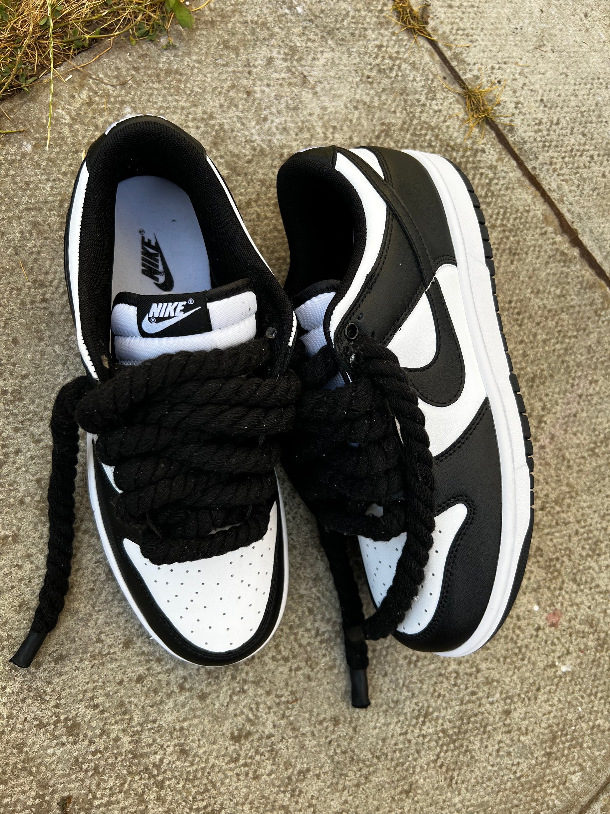 DUNKS PANDA  ROPE LACE - creps customs