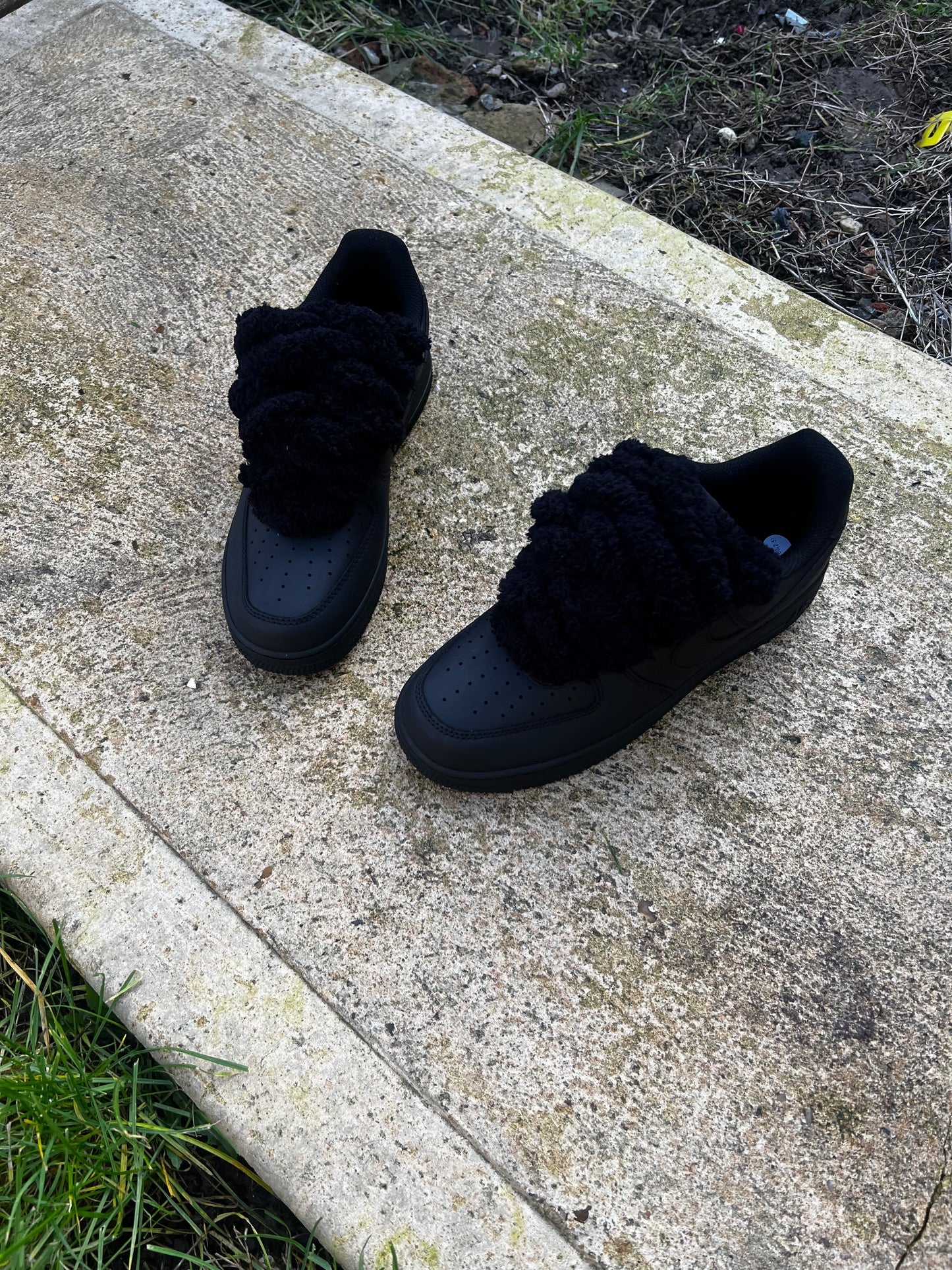 ALL BLACK CUSTOM AIR FORCE 1