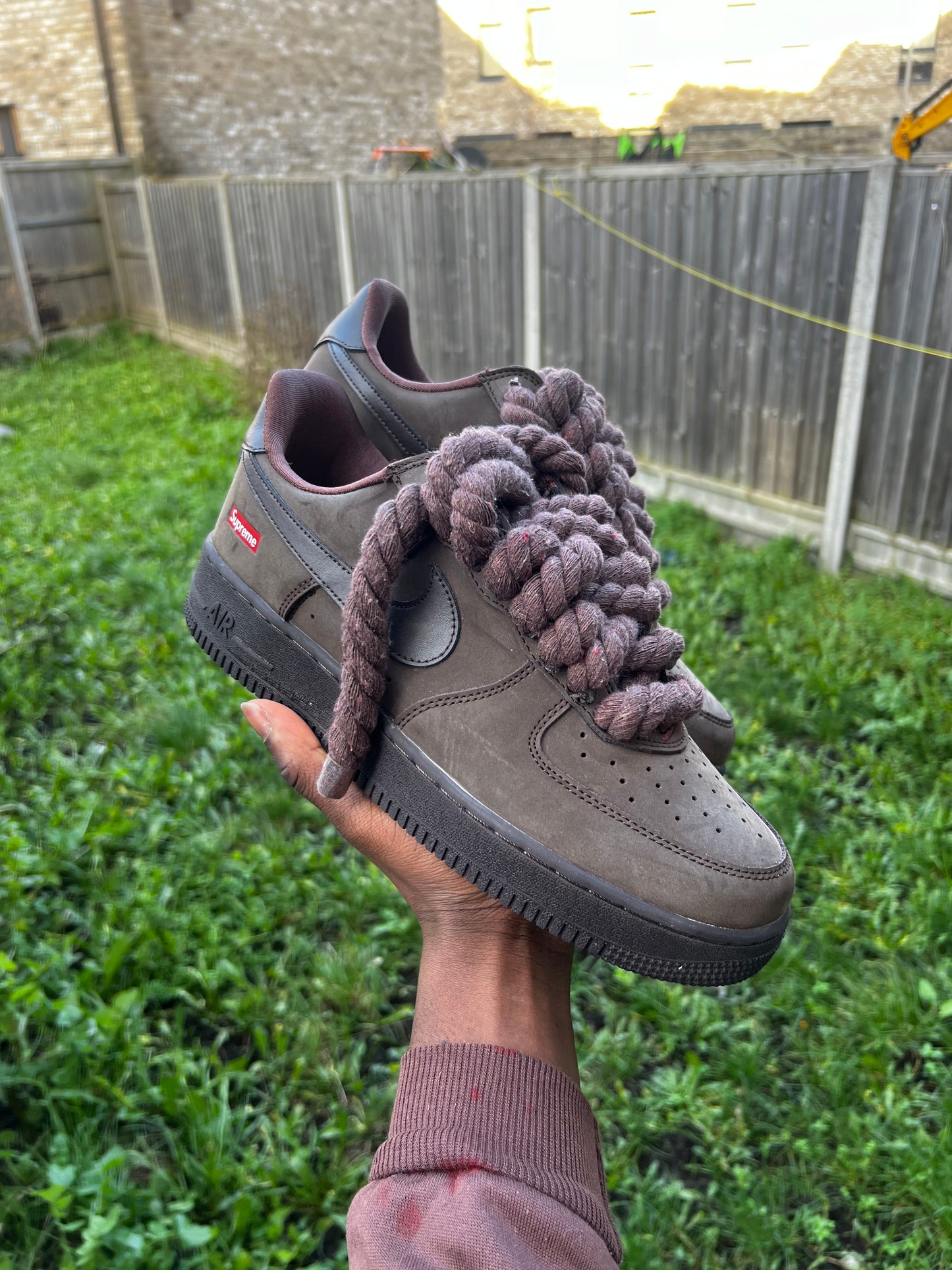 CHOCOLATE SUPREME AIR FORCE 1 ROPE LACE