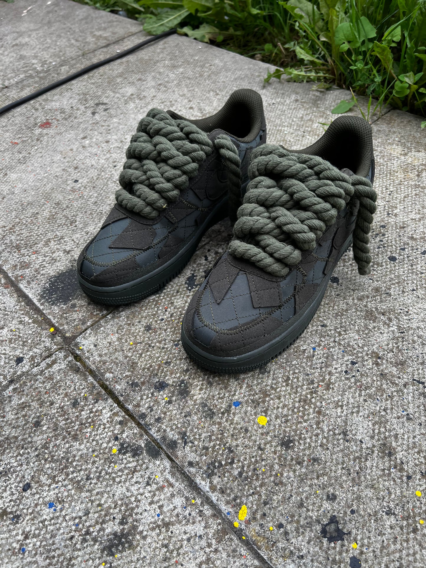 ARMY GREEN BILLIE EILISH CUSTOM FORCE 1