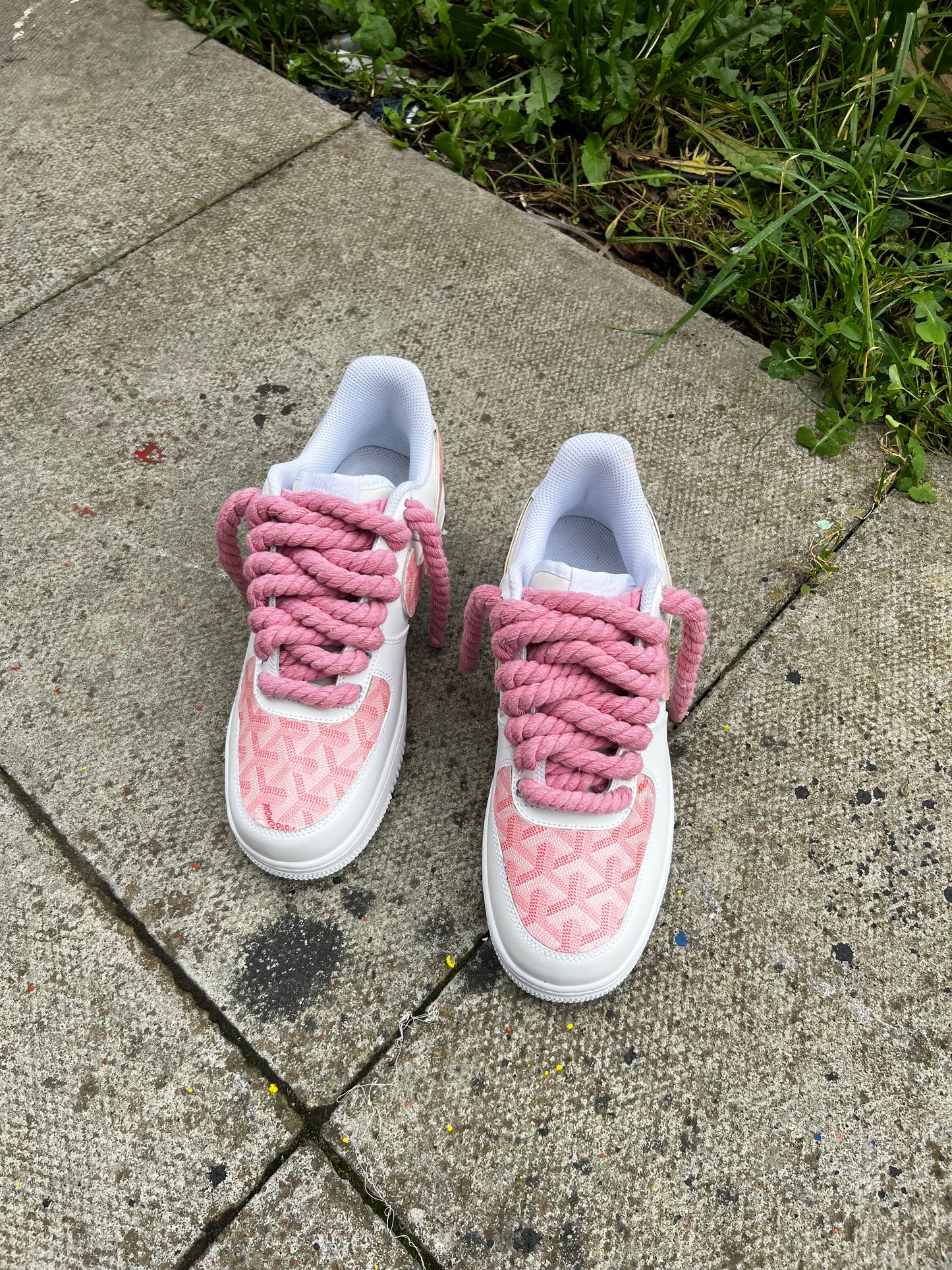 GOYARD PINK CUSTOM AIR FORCE 1