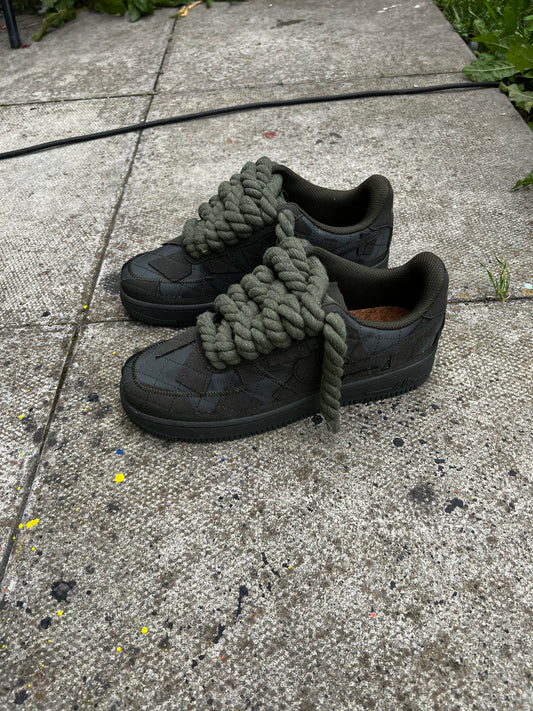 ARMY GREEN BILLIE EILISH CUSTOM FORCE 1