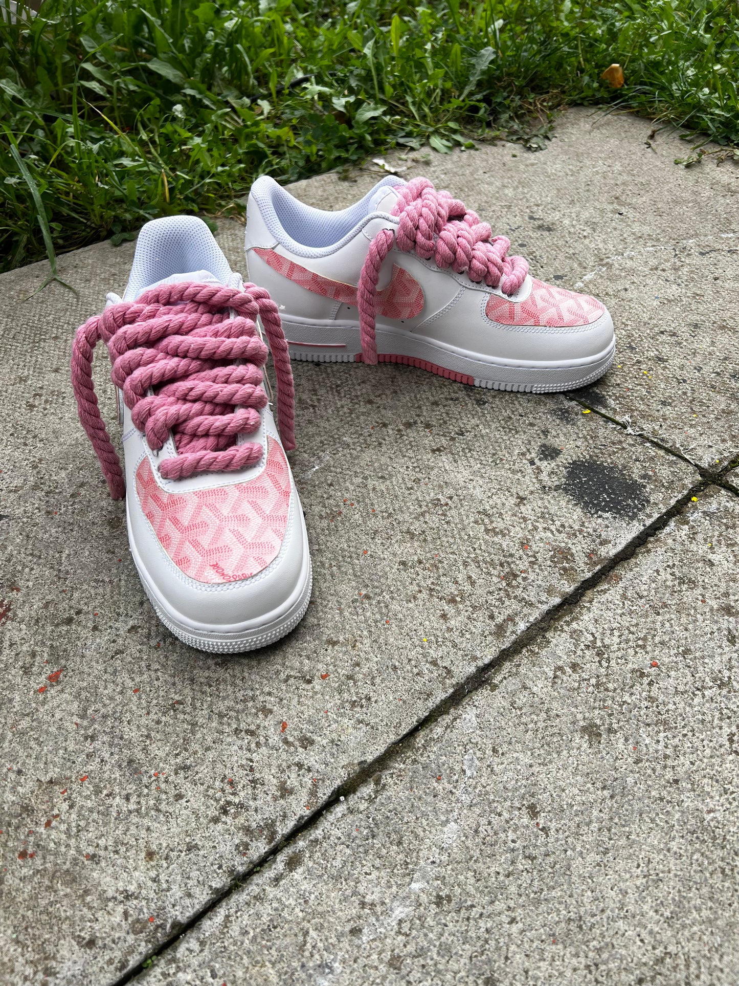 GOYARD PINK CUSTOM AIR FORCE 1