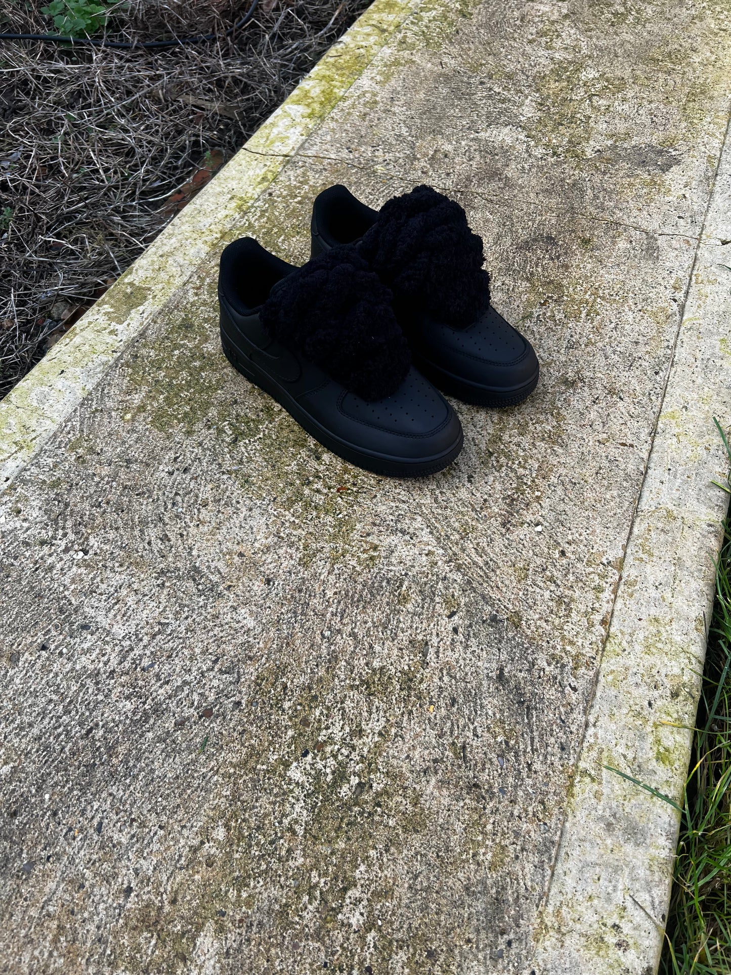 ALL BLACK CUSTOM AIR FORCE 1