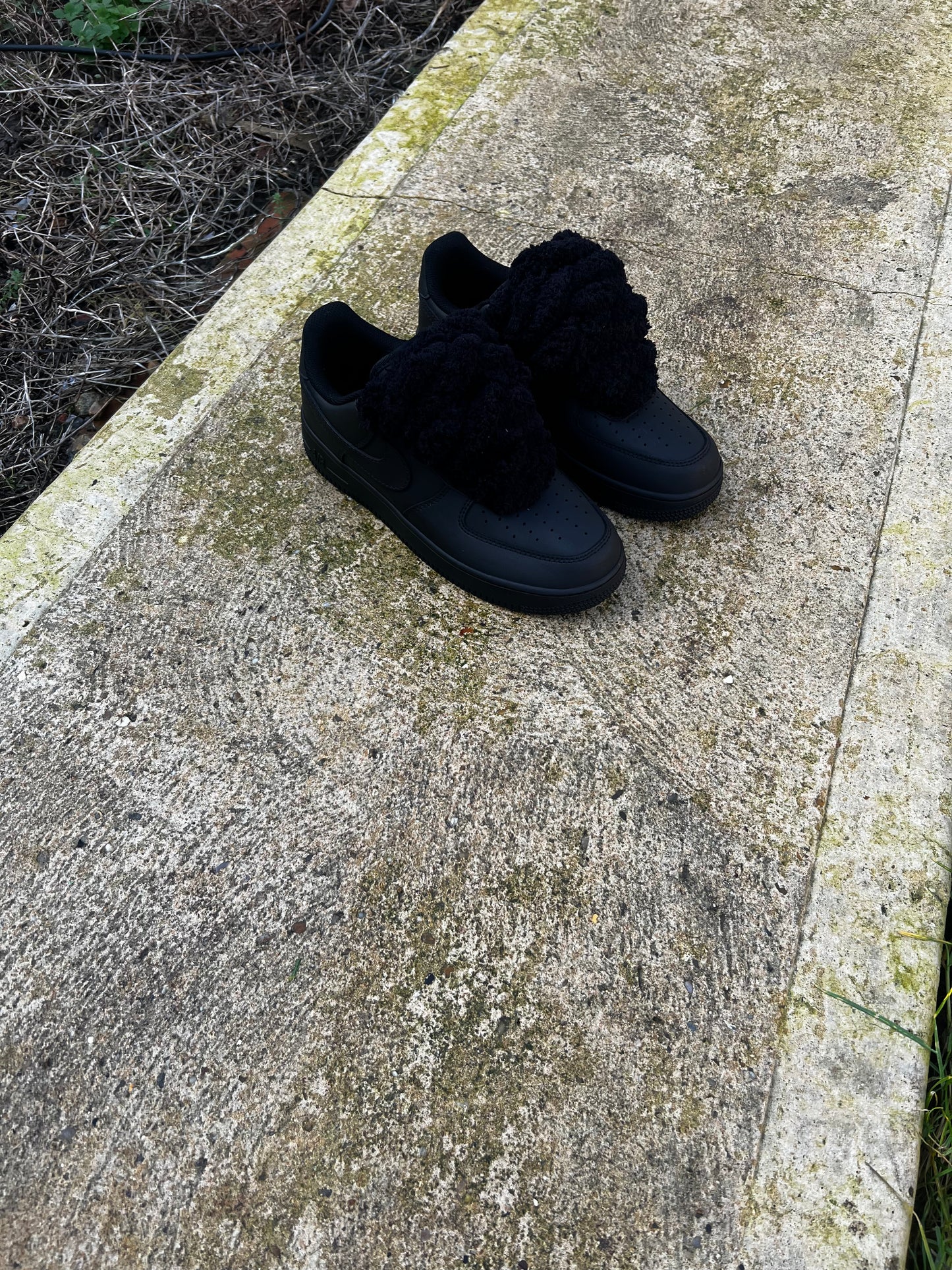 ALL BLACK CUSTOM AIR FORCE 1