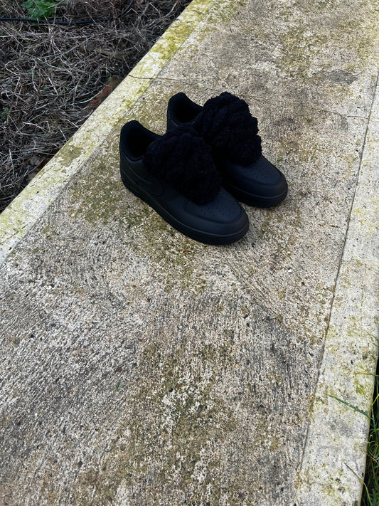 ALL BLACK CUSTOM AIR FORCE 1