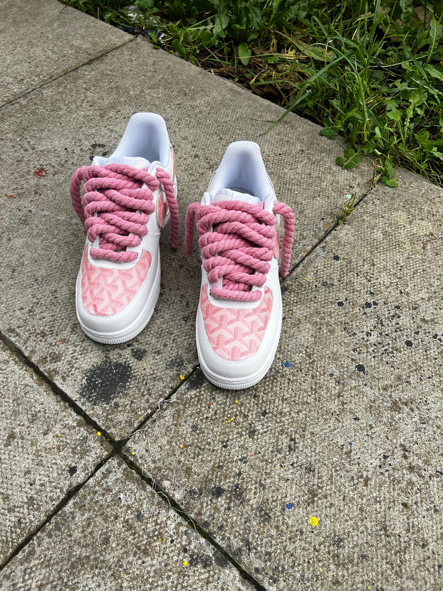 GOYARD PINK CUSTOM AIR FORCE 1