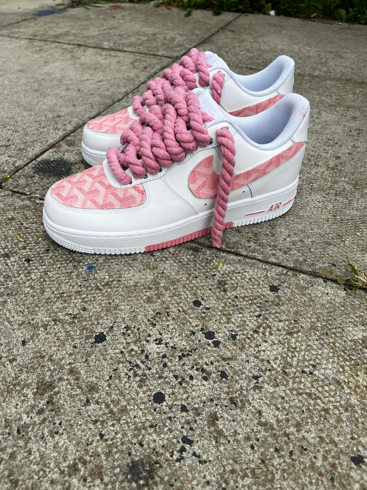 GOYARD PINK CUSTOM AIR FORCE 1