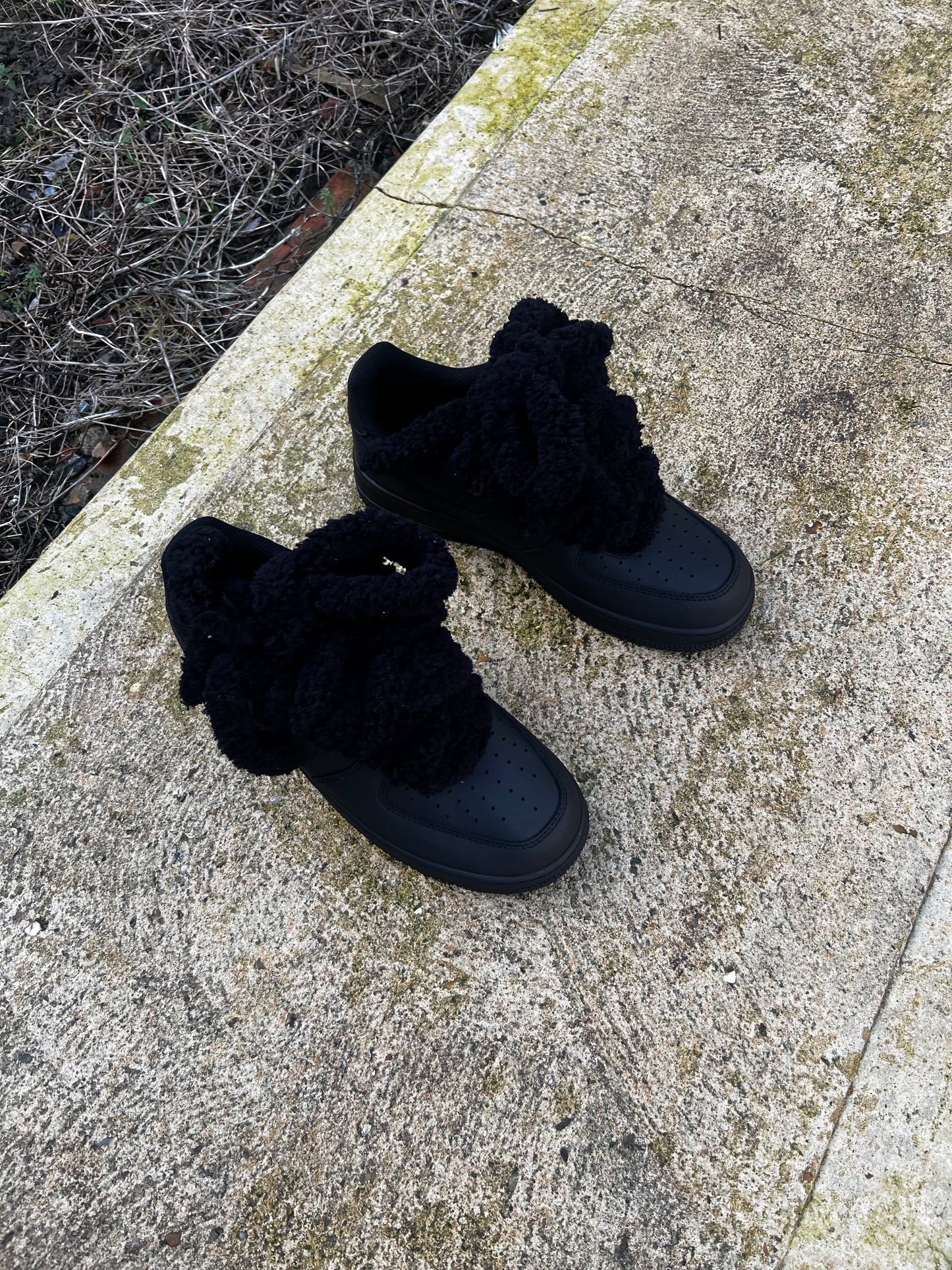 ALL BLACK CUSTOM AIR FORCE 1