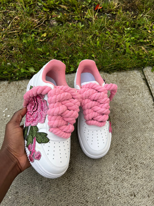 FORCE 1 PINK BADGE - creps customs