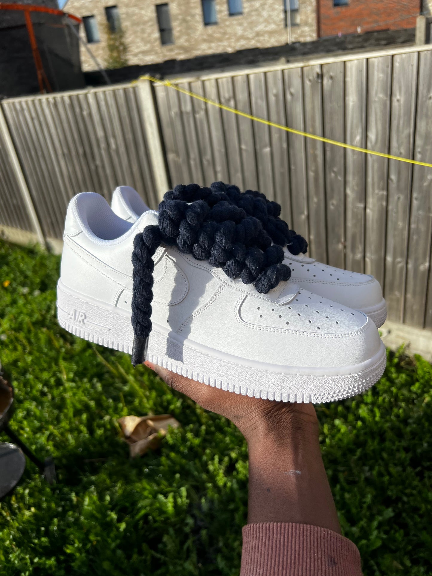 FORCE 1 BLUEBLACK ROPE LACE - creps customs