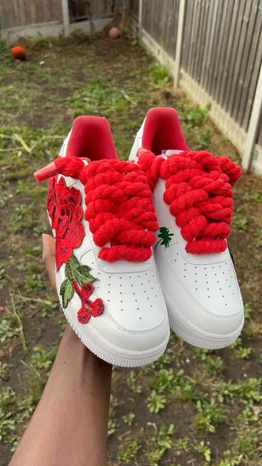 FORCE 1 RED BADGE - creps customs