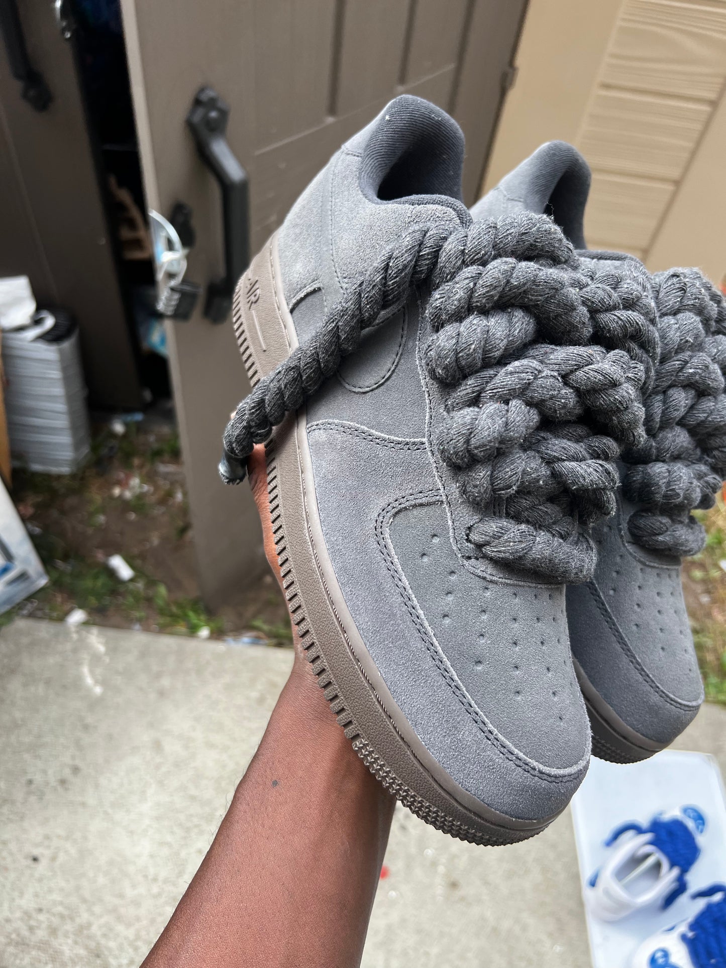 FORCE 1 DARK OFF NIOR - creps customs