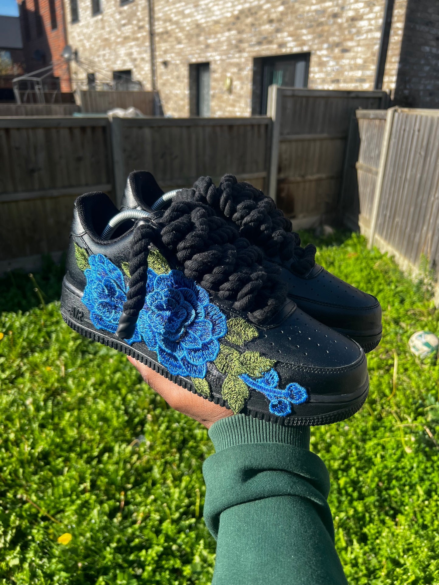 BLACK FORCE 1 BLUE BADGE lll - creps customs