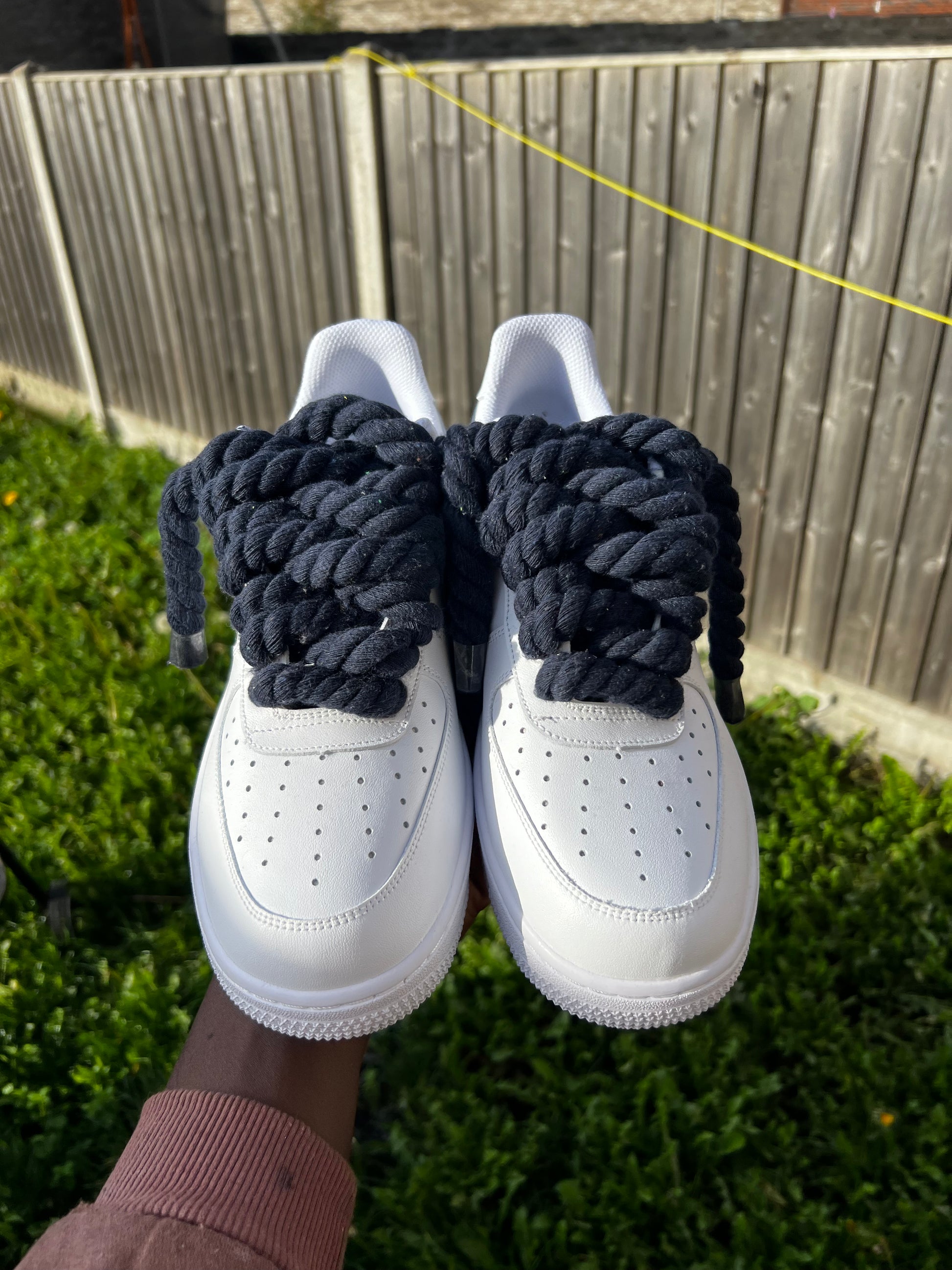 FORCE 1 BLUEBLACK ROPE LACE - creps customs