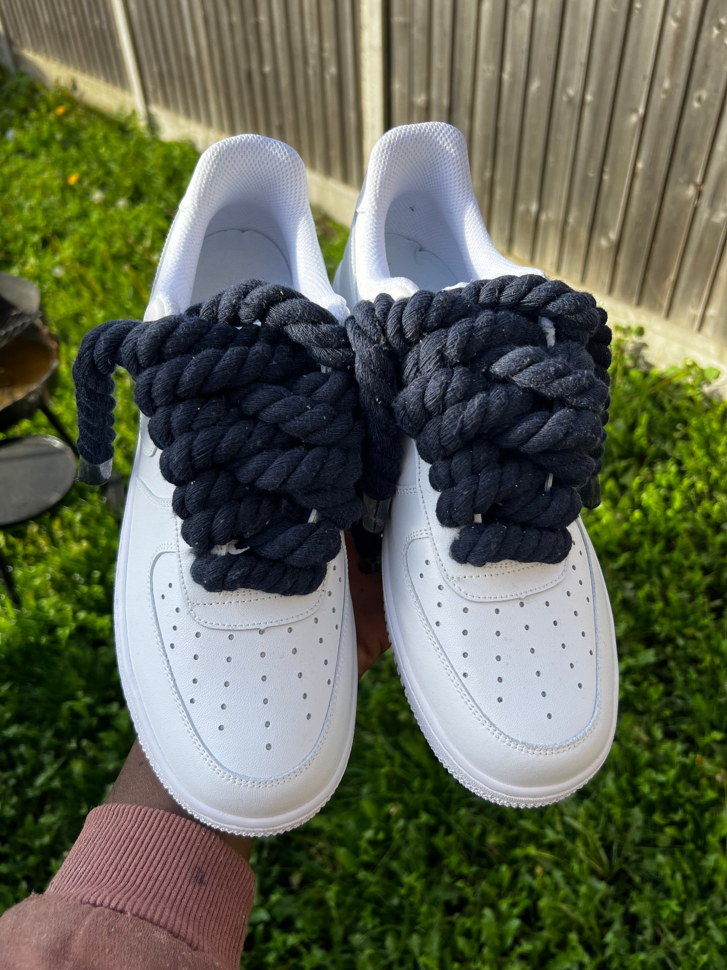 FORCE 1 BLUEBLACK ROPE LACE - creps customs